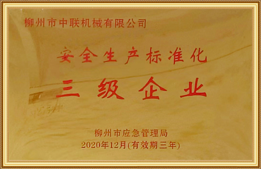 安全生産(chǎn)标準化三級(ji)企業